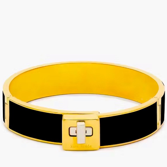 Kate Spade Gold and Black Modern Bangle Bracelet - Picture 1 of 4